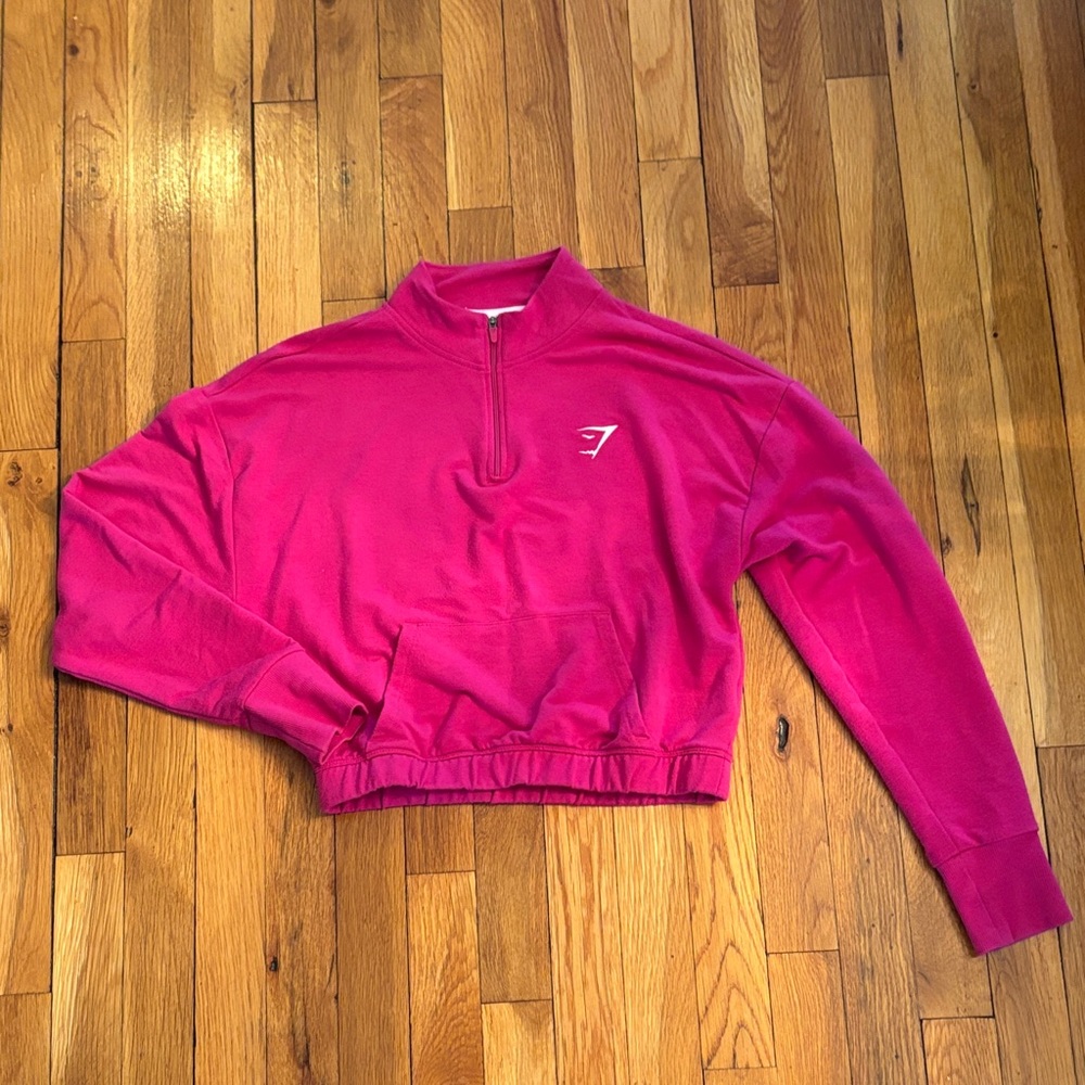 Gymshark Fuchsia Quarter-Zip Sweatshirt